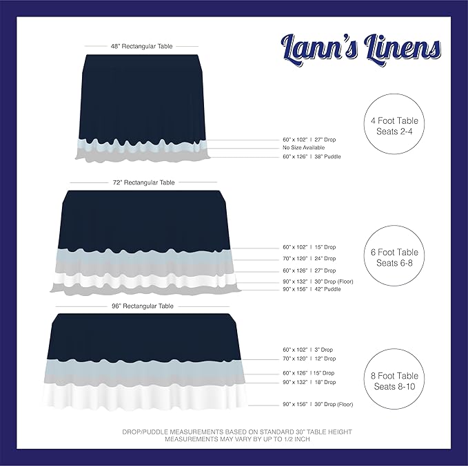 Lann's Linens - 10 Premium 60" x 126" Tablecloths for Wedding/Banquet/Restaurant - Rectangular Polyester Fabric Table Cloths - White