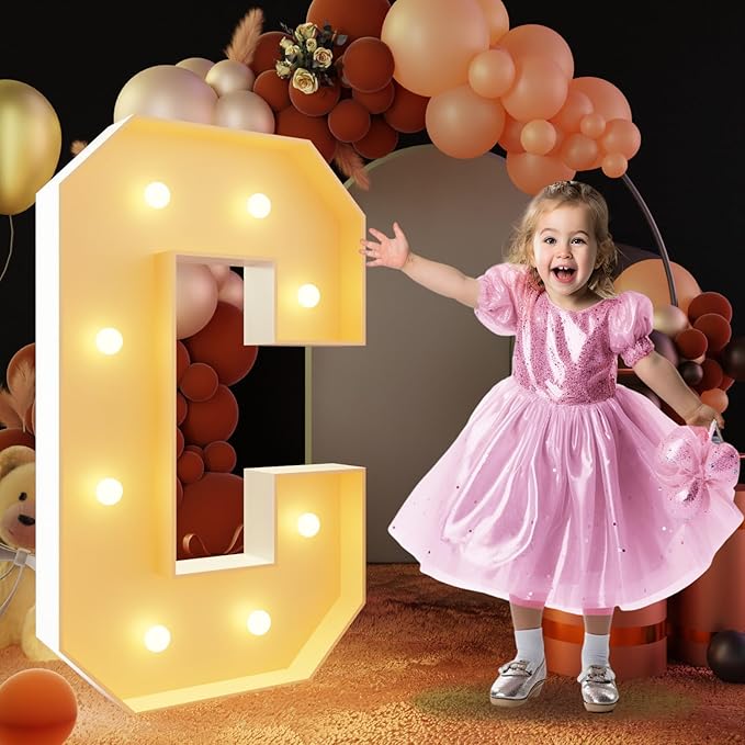 Event Party Supplies: 3 Ft Light Up Marquee Letters, Foam Board Frame