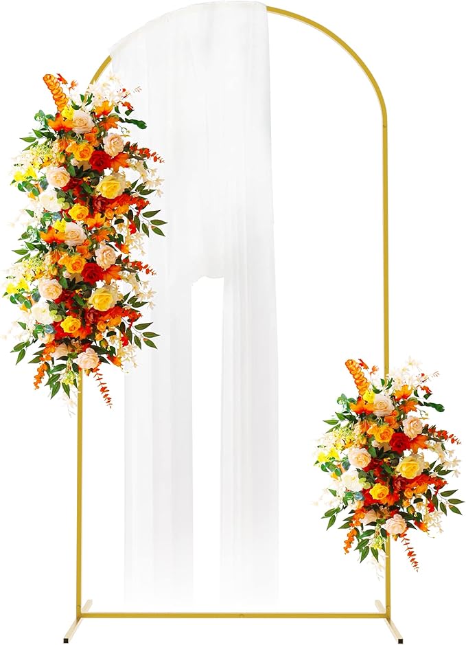 Background Support Equipment, Gold Metal Arch Stand, 79.2-Inch Tall
