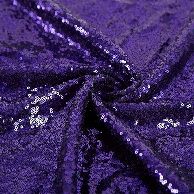 JYFLZQ Purple Sequin Backdrop Curtains 8ft x 8ft 1 Panel Glitter Photo Booth Backdrops Sparkly Photography Background Drapes for Parties Wedding Bridal Showers