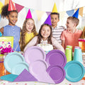 Party Pack Mermaid Paper Plates and Napkins, 150 Pieces in Pink Blue Purple