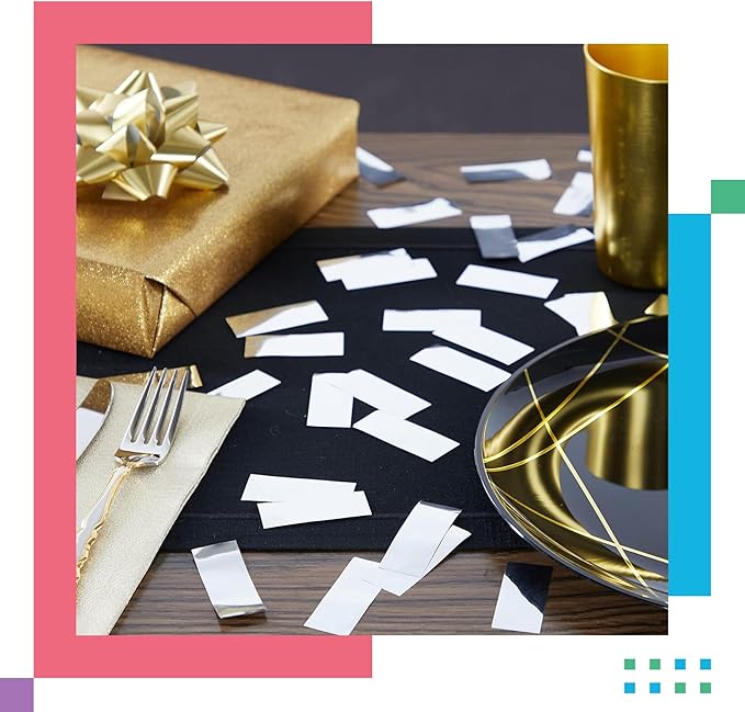 Ultimate Confetti, Rectangular Gold Mylar Shiny Foil Metallic Confetti for Cannon and Launcher use - Gender Reveal Confetti for Wedding, Parties, Mother’s Day and Live Events - 1 lb, 16 oz