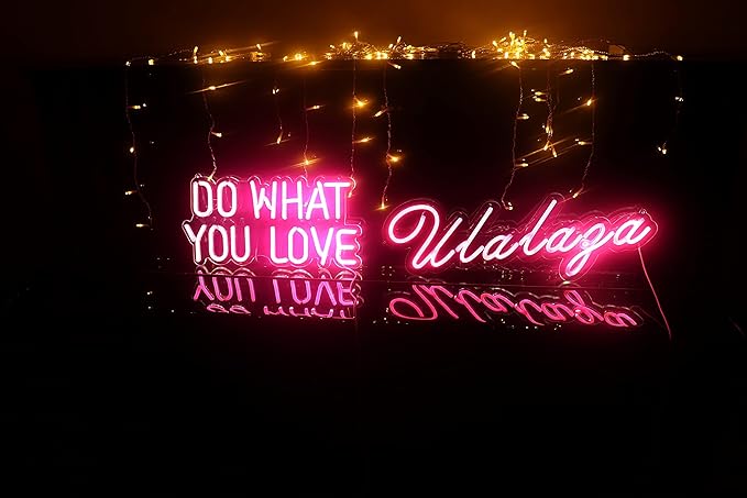 Lighted Neon Sign Wall Light, USB Powered Acrylic LED Decor, 15.6 Inch