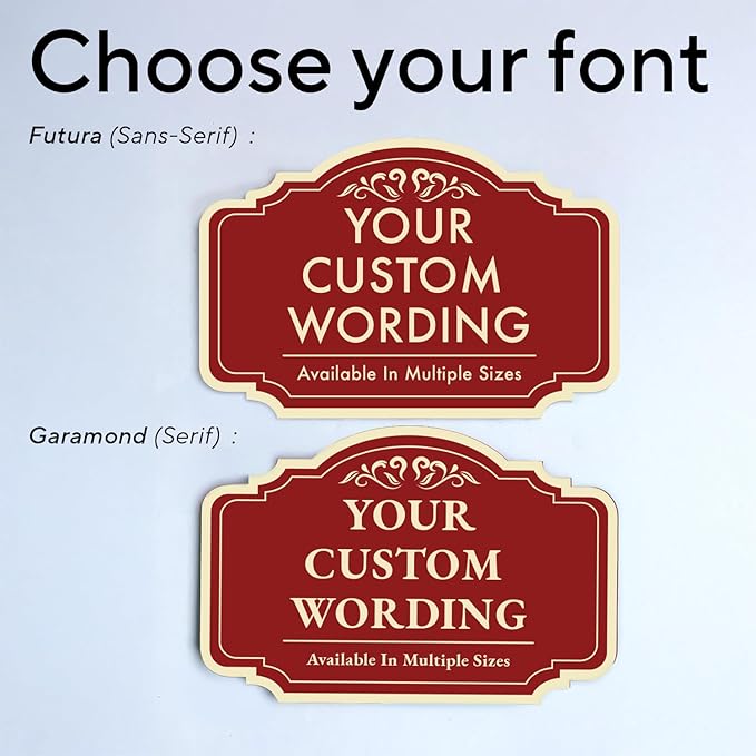 Custom Decorative Outdoor Metal Sign - Personalized Aluminum Driveway Waterproof Sign Made in USA - Design 2 Red Brick 24x18 In
