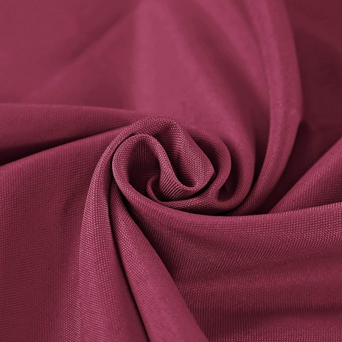 Rectangle Tablecloth 90x156 inch Washable Polyester Fabric Table Cloth for Wedding Party Dining Banquet Decoration（90x156, Burgundy）