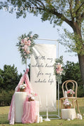 Artificial Flower Swags Kit, Pink Silk, 2 Pack for Wedding Arch