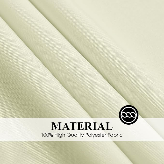 Round Tablecloth 6 Pack 108 Inch Ivory Tablecloths Washable Decorative Linen Polyester Table Clothes Cover for Dining Table Banquets Buffet Parties and Wedding