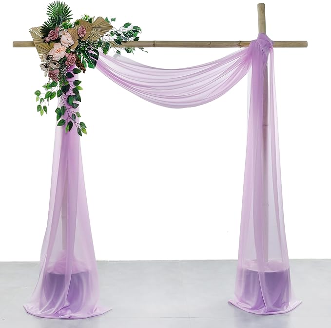 Backdrop Chiffon Fabric Panel, Orchid Sheer, 30 In x 40 Ft