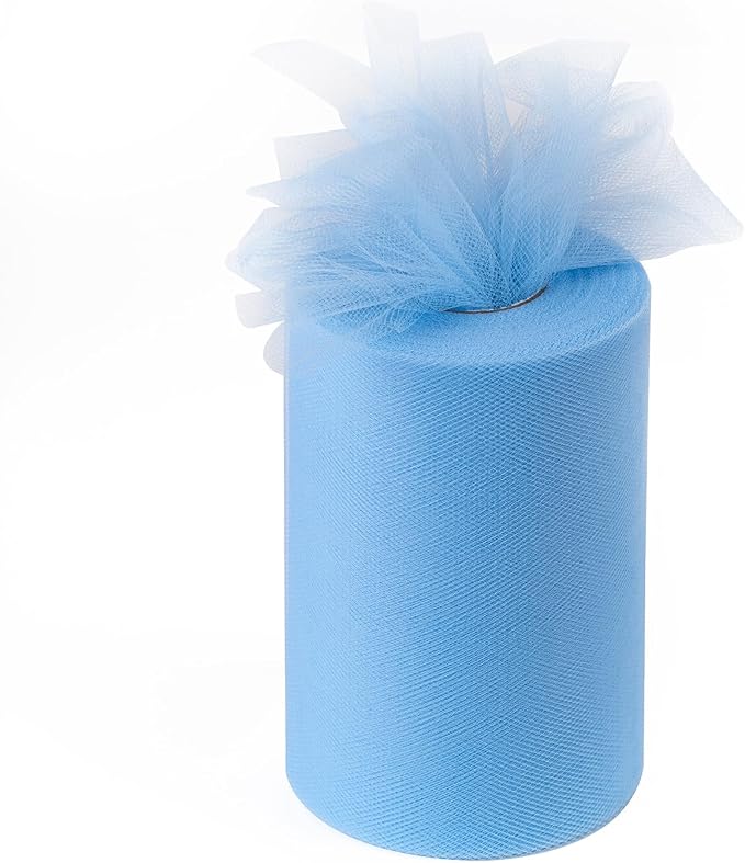 Deep Orange Tulle Fabric Rolls 6 Inch by 100 Yards (300 feet) Tulle Roll Spool Fabric for DIY Tutu Skirt Baby Shower Birthday Party Wedding Decorations Christmas Craft Supplies (Deep Orange)