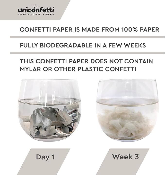 Confetti - Silver Paper, 2 lbs Biodegradable Bulk Pack
