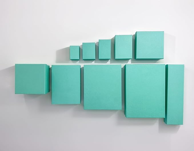 TheDisplayGuys - 25-Pack #53 Kraft Paper Cardboard Gift Boxes/Jewelry Cases w. Cotton Padding & Lid - Teal Green - (5.4" x 3.9" x 1.0")