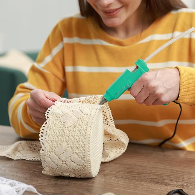 HARFINGTON 10pcs Hot Glue Sticks 0.43" Dia x 11.02" Long EVA Mini Hot Melt Adhesive Glue Stick for Hot Melt Gun Wood Plastic Glass Flowers Fabrics Foam, Clear