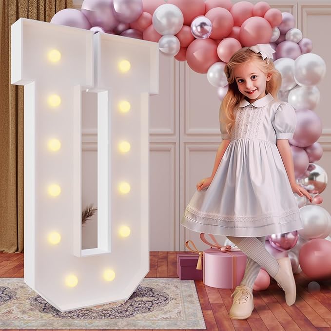 Party Supplies Marquee Letter U Light Up Sign, 4 Ft Foam Board