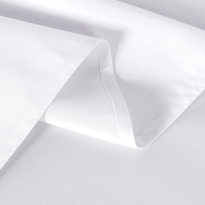 Rectangle Tablecloths, 6 Pack, White Polyester, 90 x 132 Inch