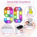 Birthday Party Decoration with Cardboard Number 90 Marquee Design