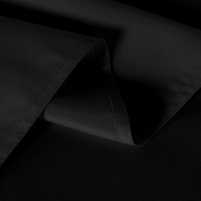 sancua 6 Pack Black Tablecloth 60 x 120 Inch, Rectangle Table Cloth for 8 Feet Tables - Stain and Wrinkle Resistant Washable Polyester Table Cover for Dining Tables, Buffet Parties and Camping