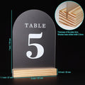 Tabletop Signs: Frosted White Acrylic Numbers 1-30 with Wood Stands