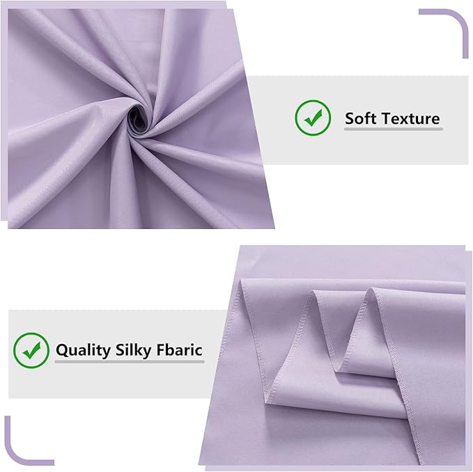 MYSKY HOME 10ft x 8ft Light Purple Curtains - Wedding & Stage Drapes with Rod Pocket, 5ft x 8ft, 2 Panels
