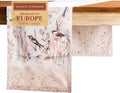 Maison d' Hermine Table runner 100% Cotton Double Layer Table Runners 72 inches long Decorative for Home Kitchen Dining Party Wedding Bridal Shower Spring Summer (Meadow Florals - Brown, 14.50" x 72")