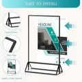Menu Holders 12 Pack Acrylic Table Sign Frames for 5x7 Photos