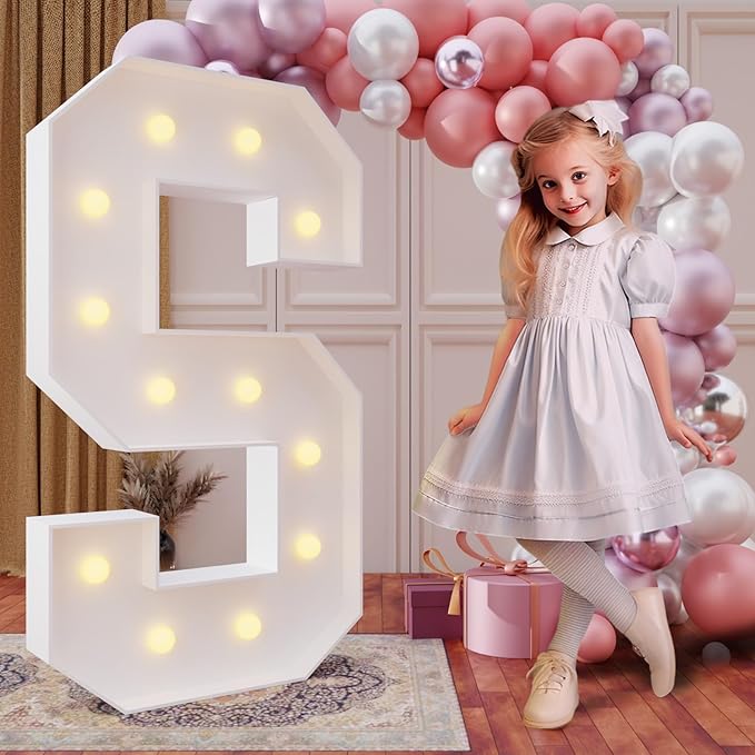 Party Supplies 4-Foot Marquee Light Up Letter S, Foam Board Alphabet Sign