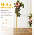 Arbor Backdrop Stand, 6.6 x 5 ft Gold Metal Balloon Arch Frame
