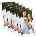 6 Pack Acrylic Picture Frame 4x6 inch, Magnetic Photo Frames, Clear Slanted Back Acrylic Frameless Transparent Frame for Desktop Display, Standing Photo Display Holder Gift for Home, Office