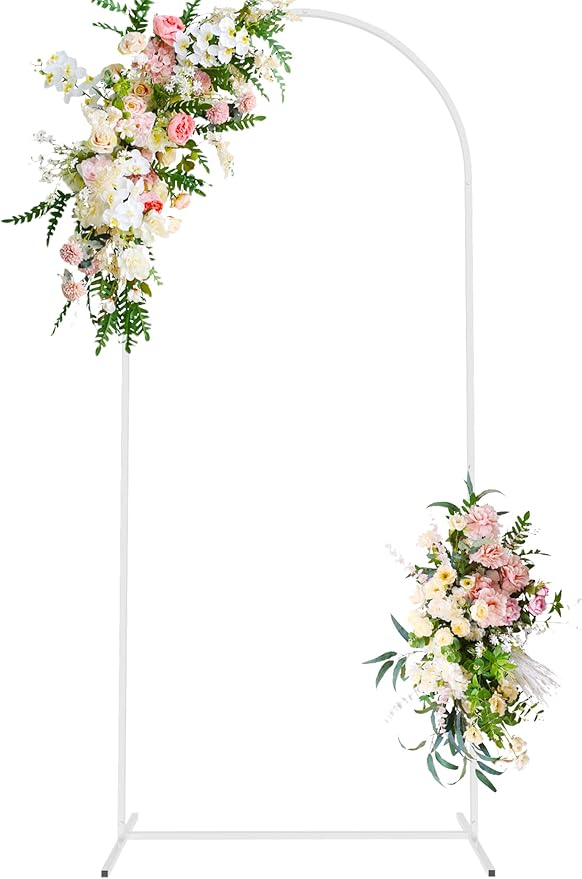 Wedding Arch Backdrop Frame, 6 ft Tall, Square Anti-Rust Iron Design