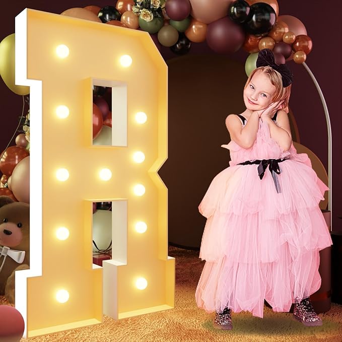 Event Party Supplies: 4 Ft Light Up Marquee Letters, Foam Board Frames