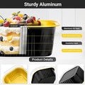 Baking Cups, 10 oz Aluminum Foil, Black and Gold, 100 Count