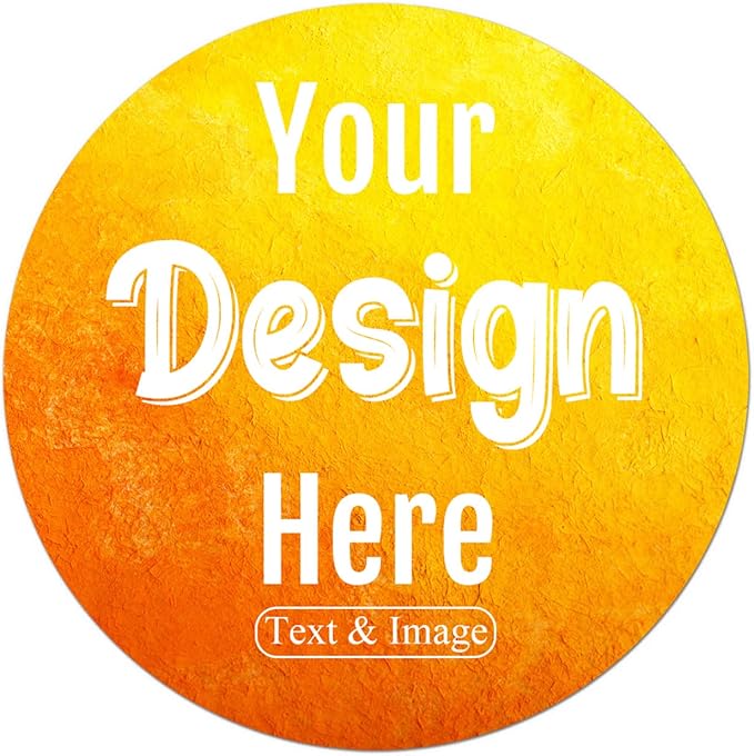 100-500 Custom Stickers Personalized Labels, Customized Stickers with Any Image Logo and Text. Custom Stickers for Business Logo Labels,etc. (Circle,3.5 Inch)