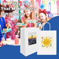 White Paper Gift Bags, 250 Count, 13x7x17 Inches, 74 lb Strength