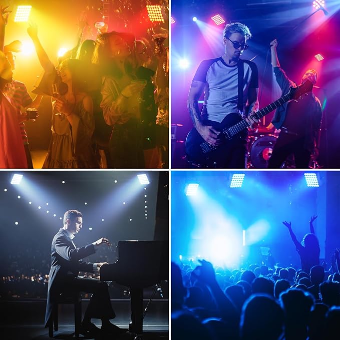 Rechargeable Par Can Lights, 72W RGB 5200mAh Uplights Battery Powered Stage Light, Wireless DJ Lights Sound Activated with Remote & DMX Control for Festivals, Weddings, Bars, Churches, DJ (16 Packs)