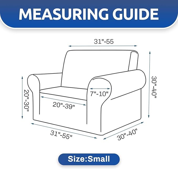 Sofa Slipcover in Champagne, Stretch Fit, Machine Washable