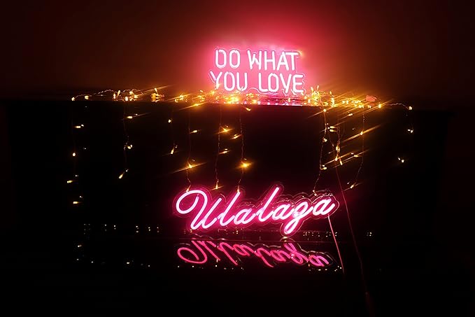 Lighted Neon Sign Wall Light, USB Powered Acrylic LED Decor, 15.6 Inch