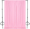 DWCN Pink Backdrop Curtains for Parties, Background Curtains Photography Backdrop Drapes with Rod Pockets for Wedding Decorations Stage Birthday Family Gatherings, 2 Panels 5ft x 10ft