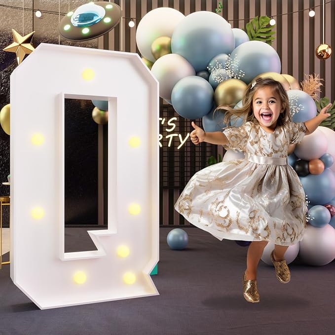 Party Supplies Light Up Marquee Letter Q, 3 Ft Foam Board Sign