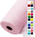 Light Pink Tulle Fabric Rolls 54 Inch by 40 Yards Tulle Bolt Spool for Wedding Decorations DIY Tutu Baby Shower Table Skirt Ceiling Decor Birthday Party Craft Supplies