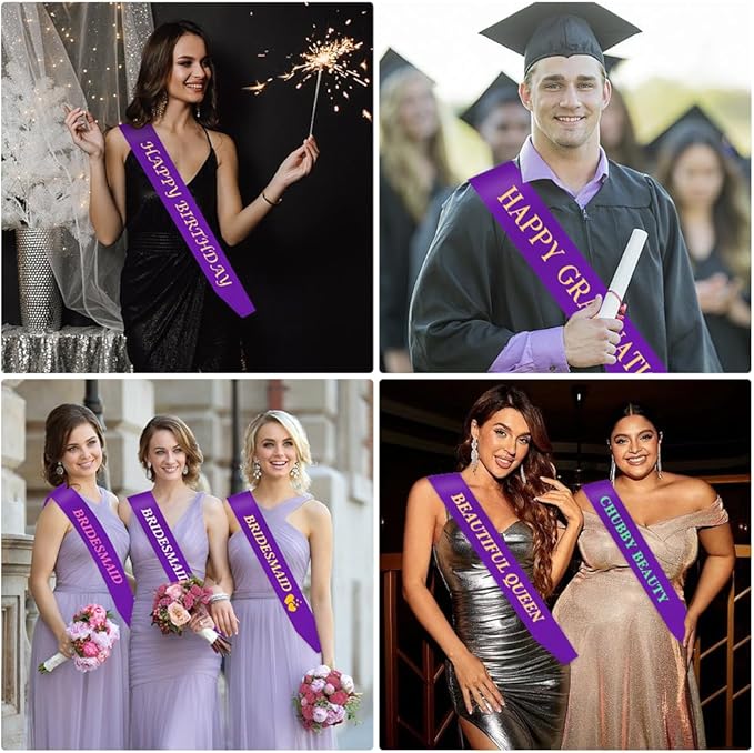 Blank Sash 16 PCS Sashes DIY Satin Sash Chair Sashes Scout Sash President Sash Senior Sash Scout Sash Wedding Party Sash