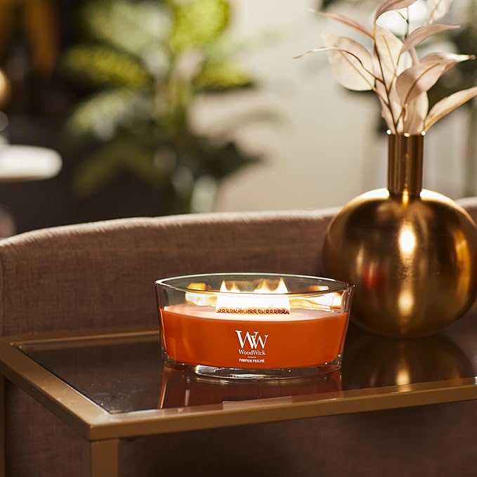 Jar Candle in Pumpkin Praline Scent with Wooden Wick