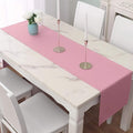 DUALIFE Baby Pink Table Runner 14x72 Inches,Romantic Rose Pink for Wedding Anniversary Party Decor Baby Shower and Birthday Party Cake Table Decorations 1 Piece