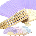 100 Pcs Personalized Purple Wedding Fans for Guests Bulk, Custom Hand Fans Decorative Folding Fans, Wooden Fans Party Favor Birthday Party Supplies Bridal Shower Gifts Baby Shower Favors