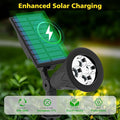 Solar Spotlights 2-Pack, Natural White, Adjustable Outdoor Solar Lights