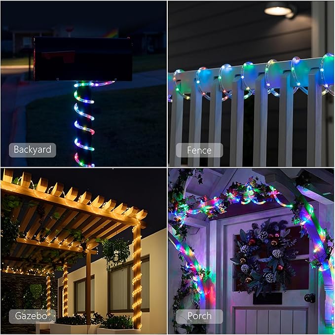 LED String Lights, 99 ft Outdoor Rope Lights with 16 Colors and Remote