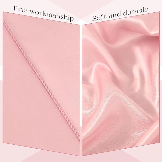10 Packs Satin Tablecloth 57 x 108 Inch Rose Gold Rectangular Table Cloth Silk Tablecloth Smooth Fabric Overlay Satin Table Cover Decoration for Wedding Party Banquet Events
