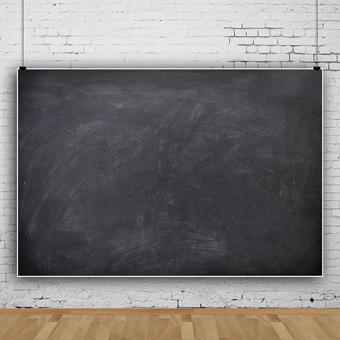 Renaiss 6x4ft Blank Blackboard Backdrop for Photoshoot Man Woman Portrait DIY Chalkboard Photography Background Back to School Banner School Season Photo Booth Props Wedding Teachers` Day Party Decor