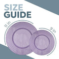 Plastic Plates, 80 Count Amethyst Disposable Set with 9 and 11 Inch Sizes