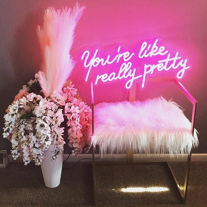 Lighted Neon Sign, 17.7 x 13.7 Inch USB-Powered Acrylic Wall Light Decor
