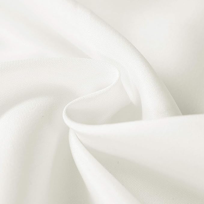 Rectangle Tablecloth 90x132 inch Washable Polyester Fabric Table Cloth for Wedding Party Dining Banquet Decoration（90x132, Ivory）
