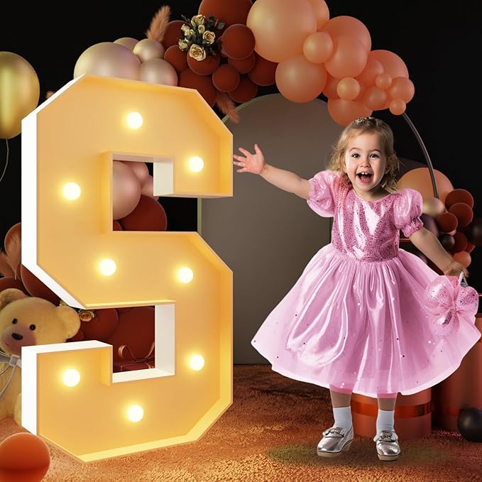 Event Party Supplies: 3 Ft Light Up Marquee Letter S with Foam Board Frame